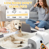 Pet Dog Dryer, 4-in-1 Dog Hair Dryer with Smart Heat-insulated Handle, 90m/s High-Velocity Dog Hair 39730321