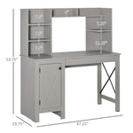 ZUN Computer Desk-Light Grey （Prohibited by WalMart） 55639837