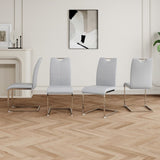 Modern Dining Chairs with Faux Leather Padded Seat Dining Living Room Chairs Upholstered Chair with W210127288