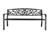 50" Iron Outdoor Courtyard Decoration Park Leisure Bench 63727074