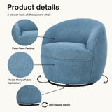 Galleria 360 Swivel Teddy Sherpa Barrel Chair, Blue T2574P241740