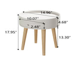 18"H Storage Drawer Bedside Table Bedside Table Sofa Side Coffee Table Furniture Living Room 33948290