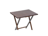 Modern Solid Wood Folding Tray Tables, Set of 2, Walnut 00568857