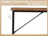 Rotten wood color SG016FD P2 particleboard iron pipe 160cm cut-off computer desk with non-woven 29767186