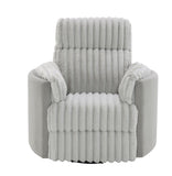 Emee Gray Corduroy Glider Recliner w/ Swivel B2726P251668