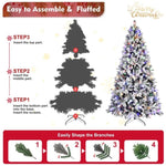 ZUN 7.5FT PE/PVC/Pine Mixed Christmas Tree with Colorful + Warm Light 10-Function LED, Memory Wire & 33201672