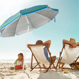 7.2 Feet Outdoor Beach Umbrella with Tilt Mechanism 16250185