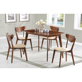 Tan and Chestnut Curved Backs Dining Chair B062P153700