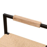 Set of 2 Bar Stools with Back Paper Woven Counter Height Dining Chairs for Kitchen, Home W1757104750