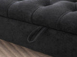 65.75" Wide Modern Upholstered Storage Bench With Double Lids 11017583