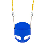 ZUN EVA+ Iron Swing + Hanging basket swing combination Blue Baby Swing 25599823