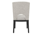 ZUN 2pc Set Modern Side Chair Upholstered Seat Black Finish Dining Room Wooden Fabric Wood Furniture B011P208541