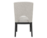 ZUN 2pc Set Modern Side Chair Upholstered Seat Black Finish Dining Room Wooden Fabric Wood Furniture B011P208541