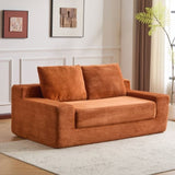 Loveseat Sofa, Comfortable Deep Seat Sofa Bed, Modern Small Corduroy Couch for Living Room 64287044