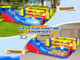 7 in1 Inflatable Slide Water Park with Deep Water Pool Basketball Hoop Football Gate Water Cannon W1677P247442