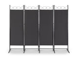 5.74FT 4-Fold Top With Shape 160g Polyester Cloth Plastic Feet Carbon Steel Frame Foldable Screen 87841524