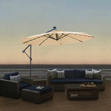 ZUN 10 FT Solar LED Patio Outdoor Umbrella Hanging Cantilever Umbrella Offset Umbrella Easy Open 84132735