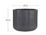 16 inch Resin Planter Black With Modern Design for Indoor Outdoor Plant 18944842