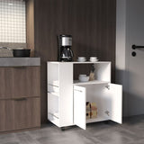 Eldon Two-Door Kitchen Base Cabinet Cart with four Shelves, Side Shelves, Cabinet, Kitchen Storage B200P286941
