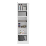 Lilo Storage Cabinet, Broom Hangers, Internal Shelves -White B20092127