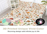 4pcs White-spotted red mushroom flat sheet fitted sheet set combination scent 97861367