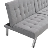 ZUN WOOD FRAME, STAINLESS LEG, FUTON, SOFA BED GREY W2297P247601