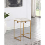 Beige and Gold Square Counter Height Stools B062P145674