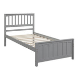 Wood Platform Bed Twin size Platform Bed, Gray WF195377AAE
