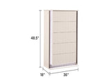 Fabio Contemporary Style 5-Drawer Chest Made with Diamond-Patterned Side Accents with LED Lighting B009P309321