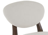 Rubber wood soft bag deep walnut dining table and chair set 1 table 4 chairs beige cushion 57935654