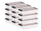 5.8 Qt. Plastic Storage Bins with Lids, Stackable Storage Containers, Totes, 12 Pack 48023666
