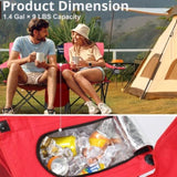 Portable Outdoor 2-Seat Folding Chair with Removable Sun Umbrella Red 76868588
