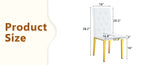 4 piece set of white armless dining chairs brings a touch of elegance and mystery to the dining area W1151131992