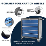 ZUN High Capacity Rolling Tool Chest with Wheels and Drawers, 5-Drawer Tool Storage Cabinet 55581857