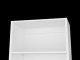 White 5-Shelf Slim Bookcase B062P175814