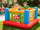 3-in-1 Inflatable Bounce House, Thick PVC Kids Jumping Castle with Visible Wall, Indoor Outdoor Blow 15662583