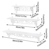 Set of 3 Floating Wall Shelves Bookshelf Display Wall Shelf Storage Rack 30401635