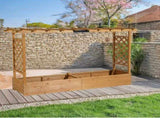 Raised Garden Bed with Trellis, Hanging Roof, Planter Box, Drainage Holes, Vertical Plant Container 20209216