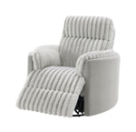 ZUN Emee Gray Corduroy Glider Recliner w/ Swivel B2726P251668