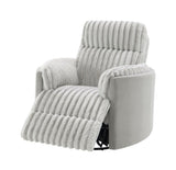 Emee Gray Corduroy Glider Recliner w/ Swivel B2726P251668