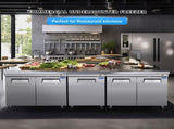 ORIKOOL 60" Commercial Under Counter Freezer 2 Door 18.5 Cu.ft Undercounter Work Top Freezers ETL W2095126120