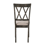Beige and Weathered Grey Cross Back Side Chairs B062P182726