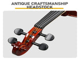 4/4 Full Size Violin for Beginners, Laminated Spruce & Maple Wood, Natural Red Varnish Finish, 04411117