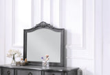 ZUN Contemporary Grey Finish Vanity Set w Stool Retro Style Drawers cabriole-tapered legs Mirror w B011113310