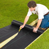 ZUN 3*100ft Black Weeding Cloth Polyethylene Foldable 01860986