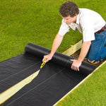 ZUN 4*100ft Black Weeding Cloth Polyethylene Foldable 44356945