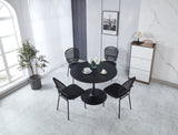 ZUN BLACK sennit chair,set of 4,dining chair,coffee chair W234P196521