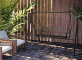176*128*180cm Flat Top 250kg Garden Iron Swing Frame Black 76269217