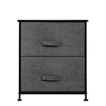 ZUN 2 Drawers -Night Stand, End Table Storage Tower - Sturdy Steel Frame, Wood Top, Easy Pull Fabric 89761690