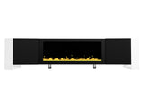 ON-TREND Modern TV Stand 34.2" Non-heating Electric Fireplace, High Gloss Entertainment Center 85586042